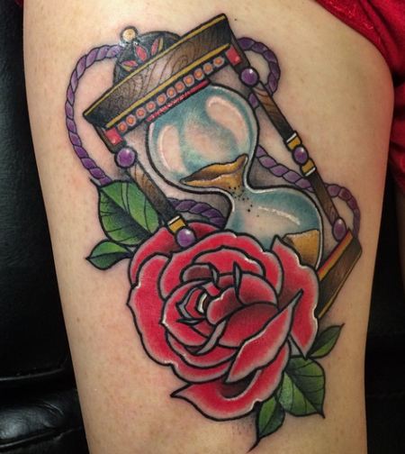 tattoos/ - Rose and Hourglass - 101824